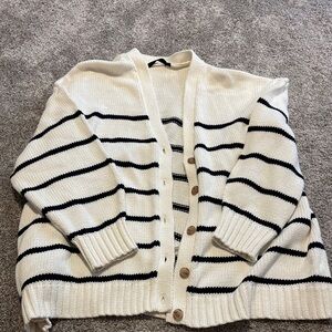 Jenni Kayne Striped Black and White Sweater